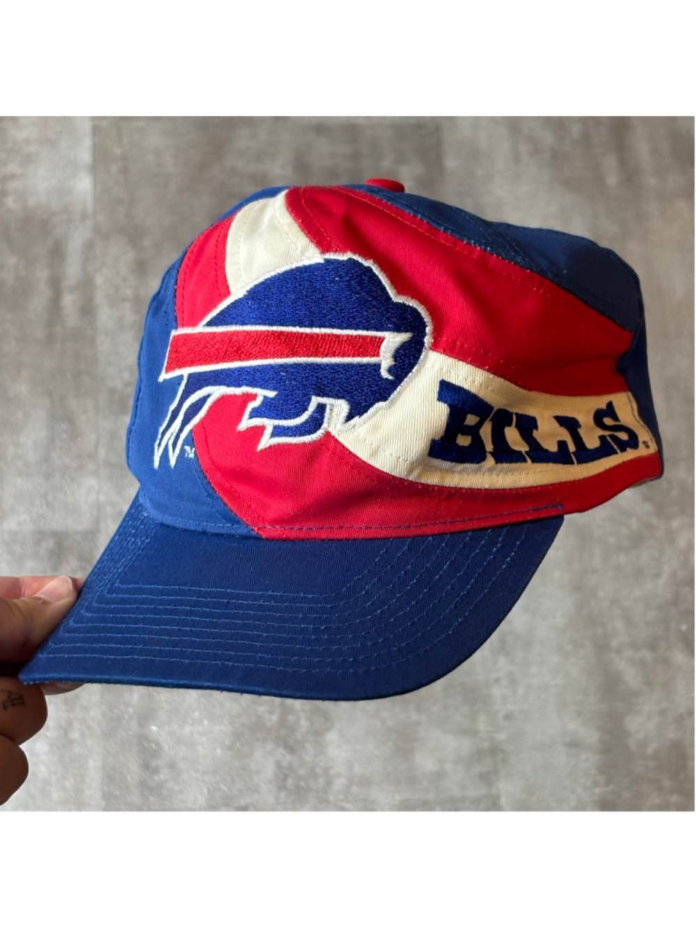 Vintage Buffalo Bills Eastport Wrap Around SnapBack Hat 90s